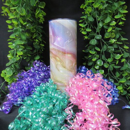 Opal & Gold Glitter 20oz. Tumbler